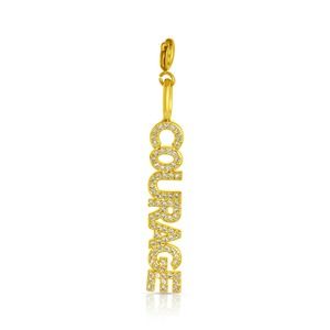 Cubic Zirconia Courage Charm